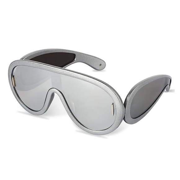 Women's Fashion Big Siamese Lenses Trendy Oversized Gray Round Frame Sunglasses - Picture 1 of 5